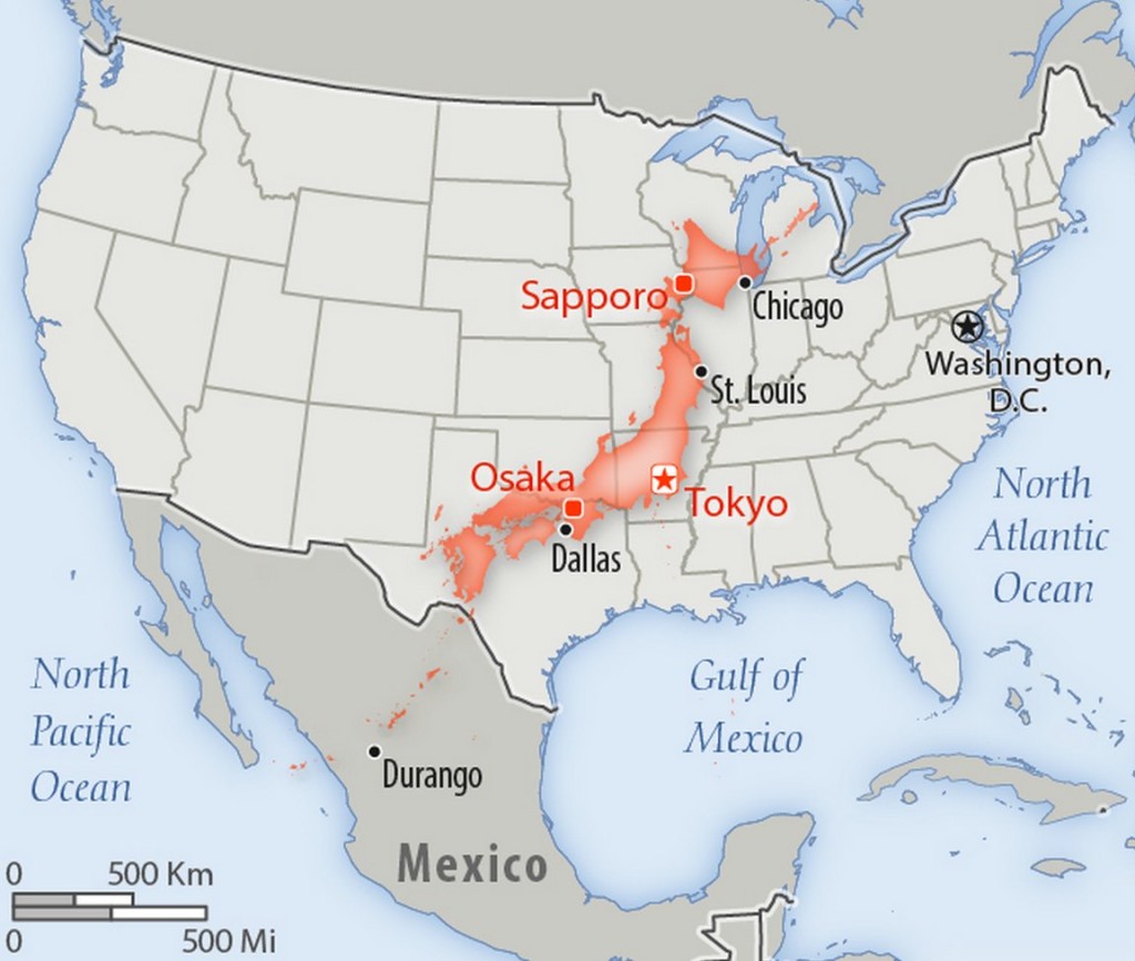 Japan US Land Comparison