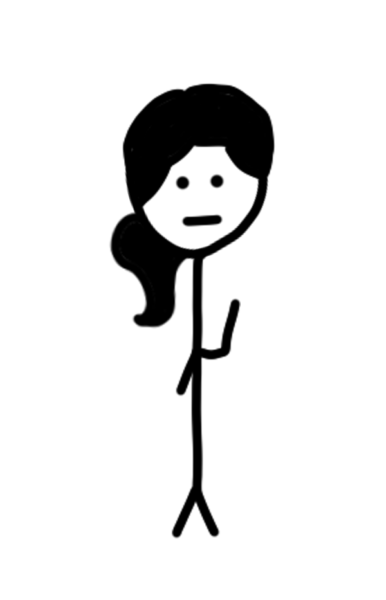 stick figure Tandice waving at you